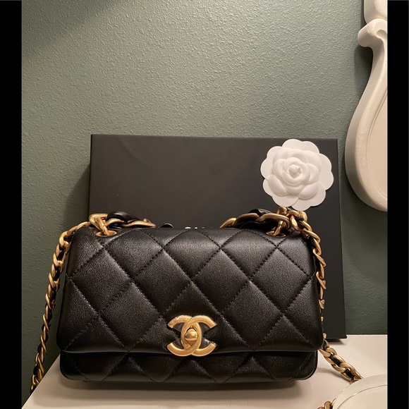 Chanel mini classic flap with handle - Picture 9 of 9